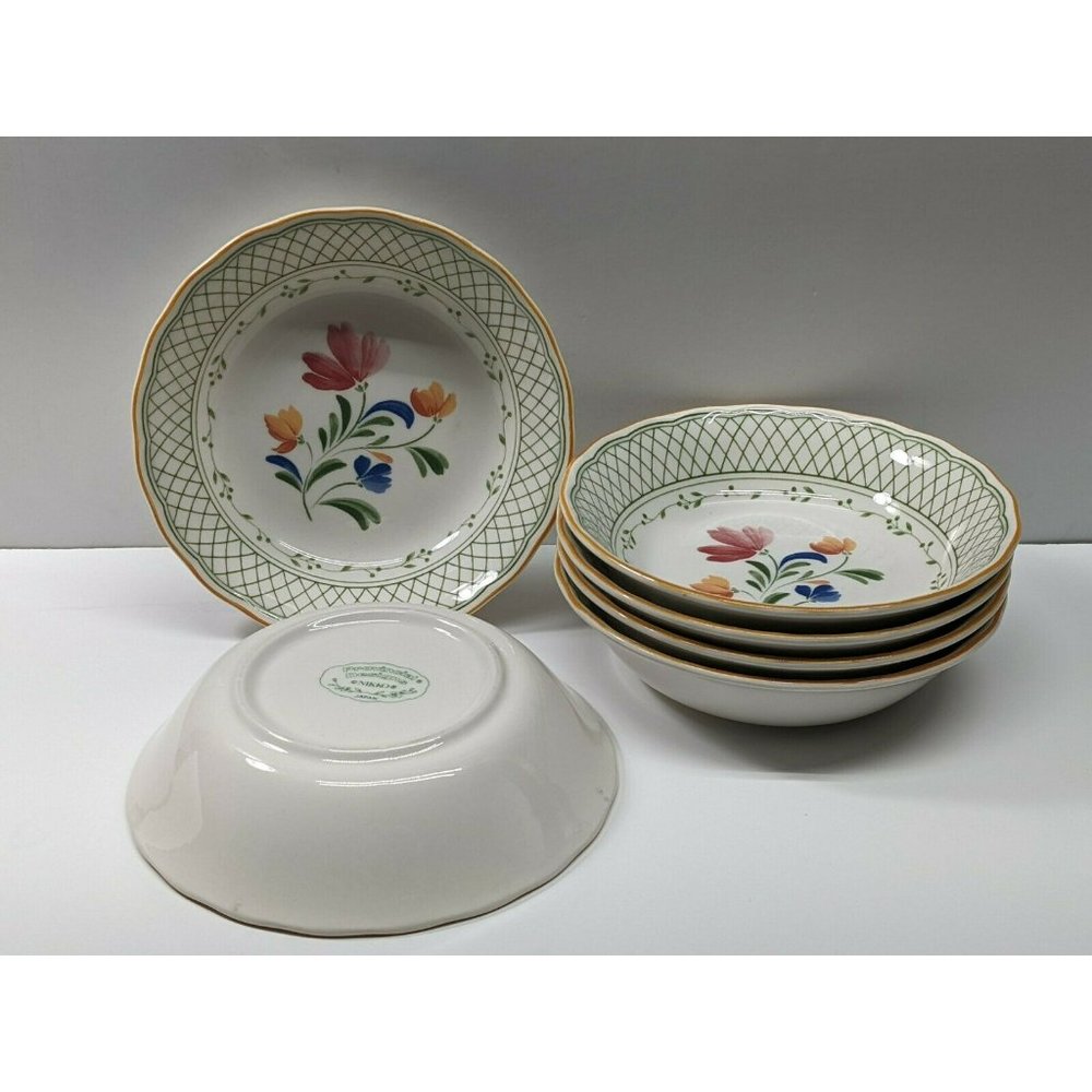 Nikko Hampton Dessert Bowl Provincial Designs Floral 6 bowls 5 1/4" Japan